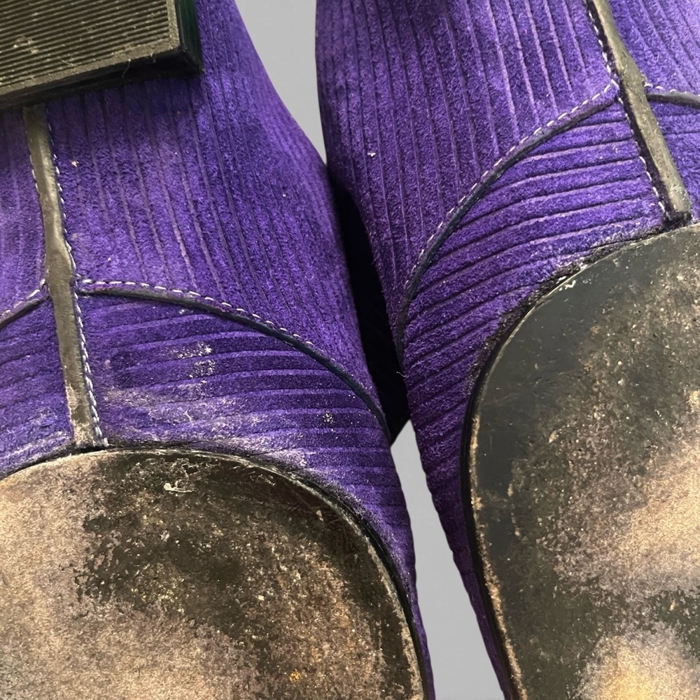 Alexander Wang Ruby Purple Corduroy Suede Monk Strap Buckle Brogues 8 - Picture 11 of 11